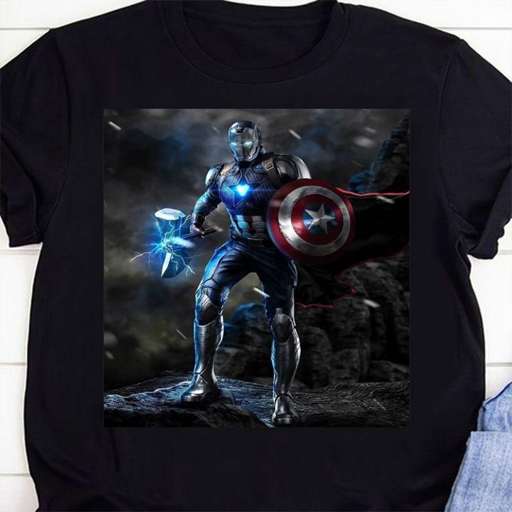 Marvel Avengers Endgame Iron Man Mashup Thor Captain America t-shirt shirt