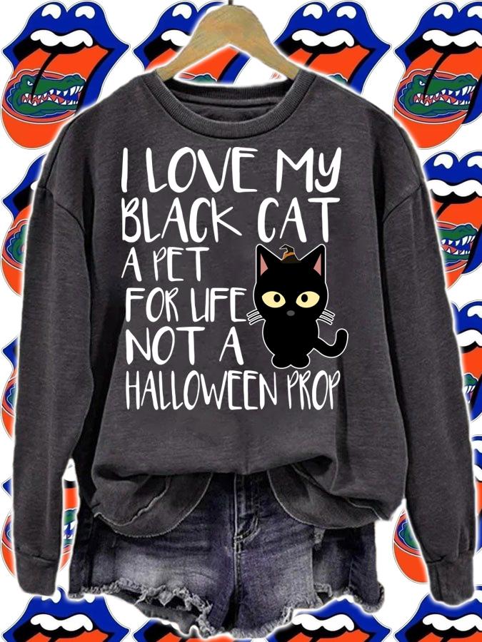 Awesome I Love My Black Cat Halloween t-shirt sweatshirt