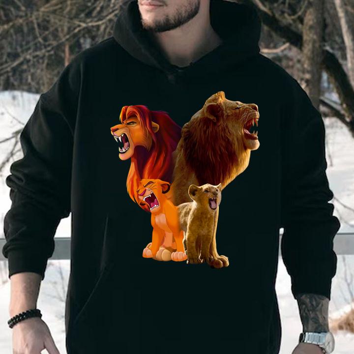 Baby Simba and adult Simba The Lion King 2019 t-shirt hoodie