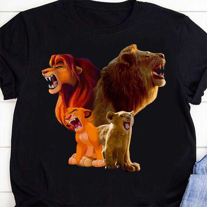 Baby Simba and adult Simba The Lion King 2019 t-shirt shirt