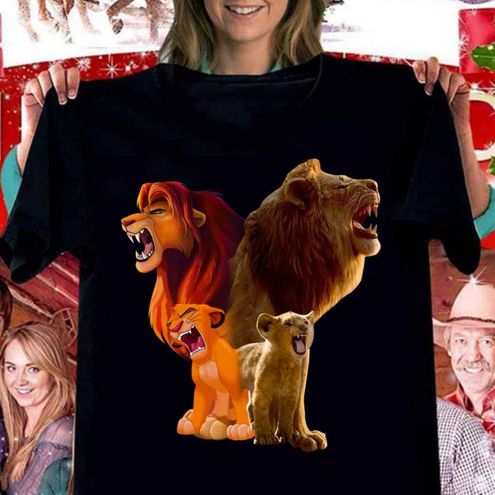 Baby Simba and adult Simba The Lion King 2019 t-shirt woman shirt