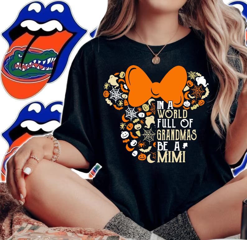 Halloween Disney Minnie Mouse In A World Full Of Grandmas Be A Mimi t-shirt woman shirt