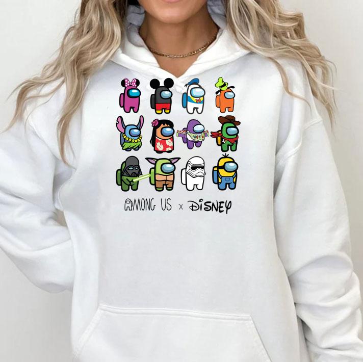 Among Us mashup Disney characters t-shirt hoodie