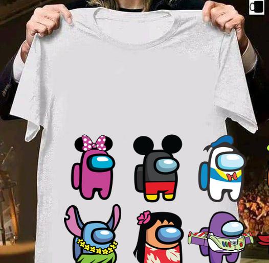Among Us mashup Disney characters t-shirt shirt