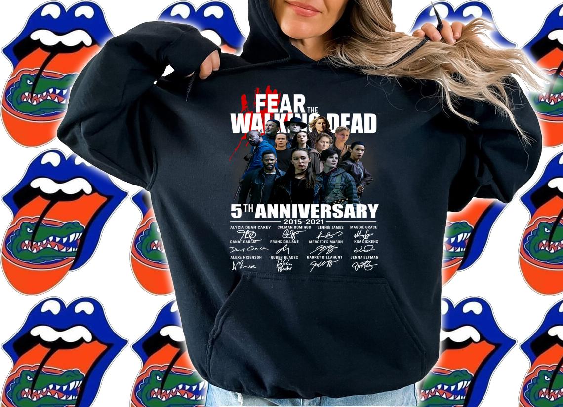 Fear The Walking Dead 5th Anniversary 2015-2021 Signatures t-shirt hoodie