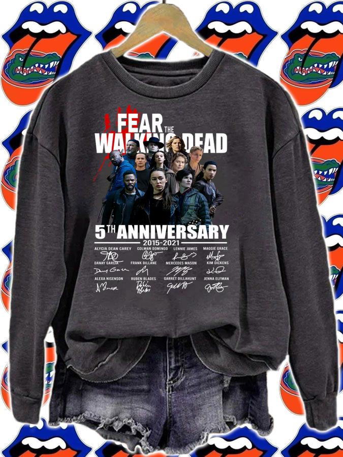 Fear The Walking Dead 5th Anniversary 2015-2021 Signatures t-shirt sweatshirt