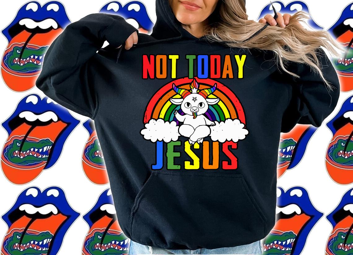 Satan Baphomet LGBT Not Today Jesus t-shirt hoodie
