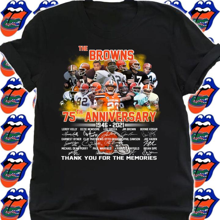 Thank You The Cleveland Browns 75th Anniversary 1946-2021 Signed t-shirt shirt