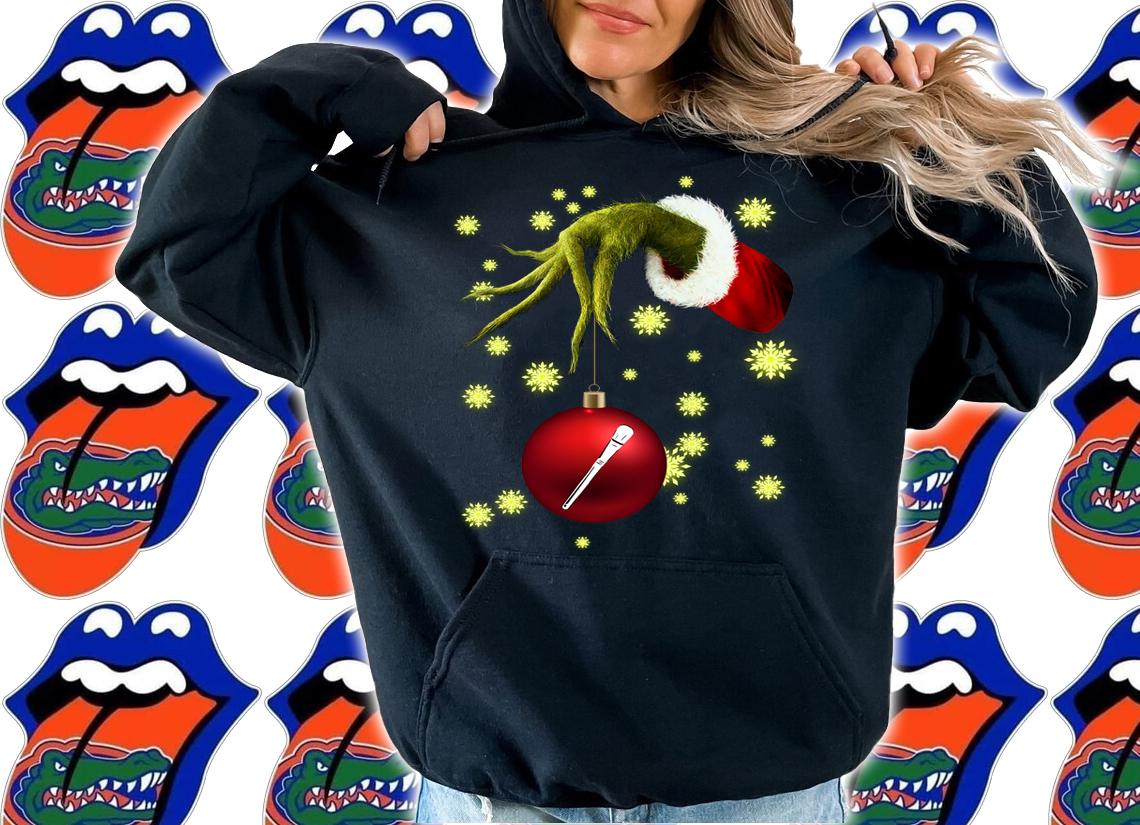 Awesome Grinch hand holding Makeup christmas t-shirt hoodie