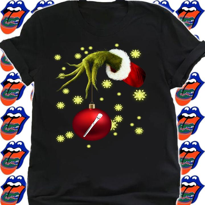 Awesome Grinch hand holding Makeup christmas t-shirt shirt