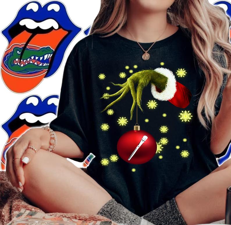 Awesome Grinch hand holding Makeup christmas t-shirt woman shirt