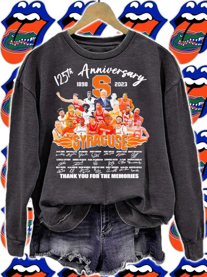 125th anniversary 1898 2023 Syracuse thank you for the memories shirt t-shirt sweatshirt