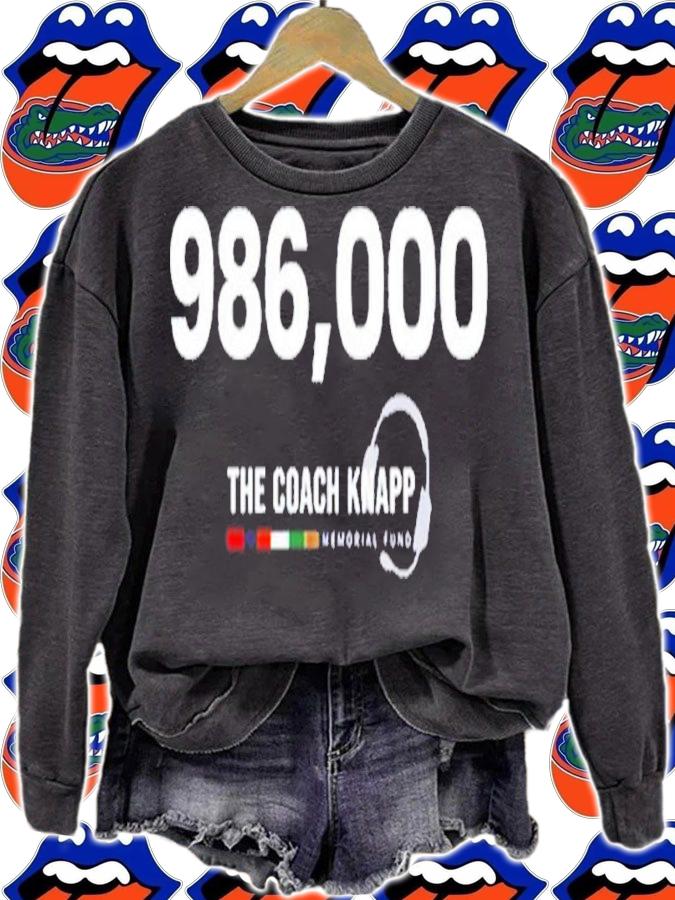 986,000 The Coach Knapp Memorial Fund Shirt t-shirt sweatshirt