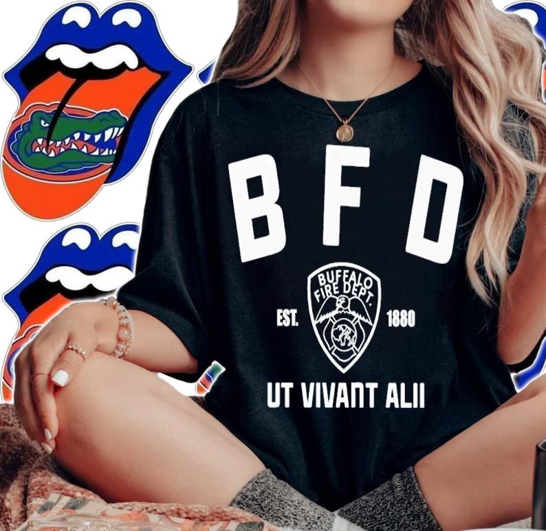 BFD Buffalo Fire Dept Ut Vivant Alii Est 1880 shirt t-shirt woman shirt