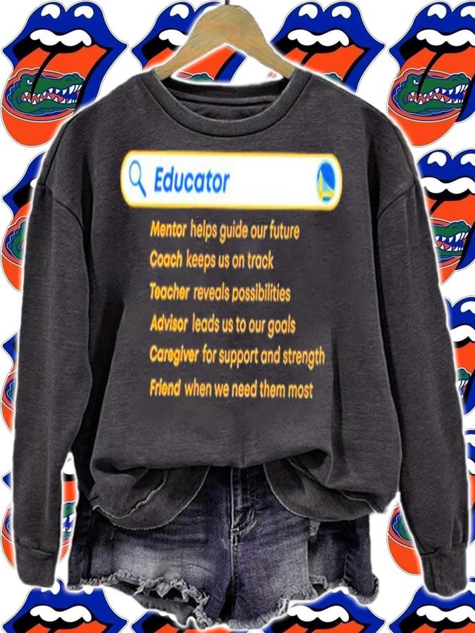 Educator Mentol Helps Guide Our Future Coach Keeps Us On Track Shirt t-shirt sweatshirt