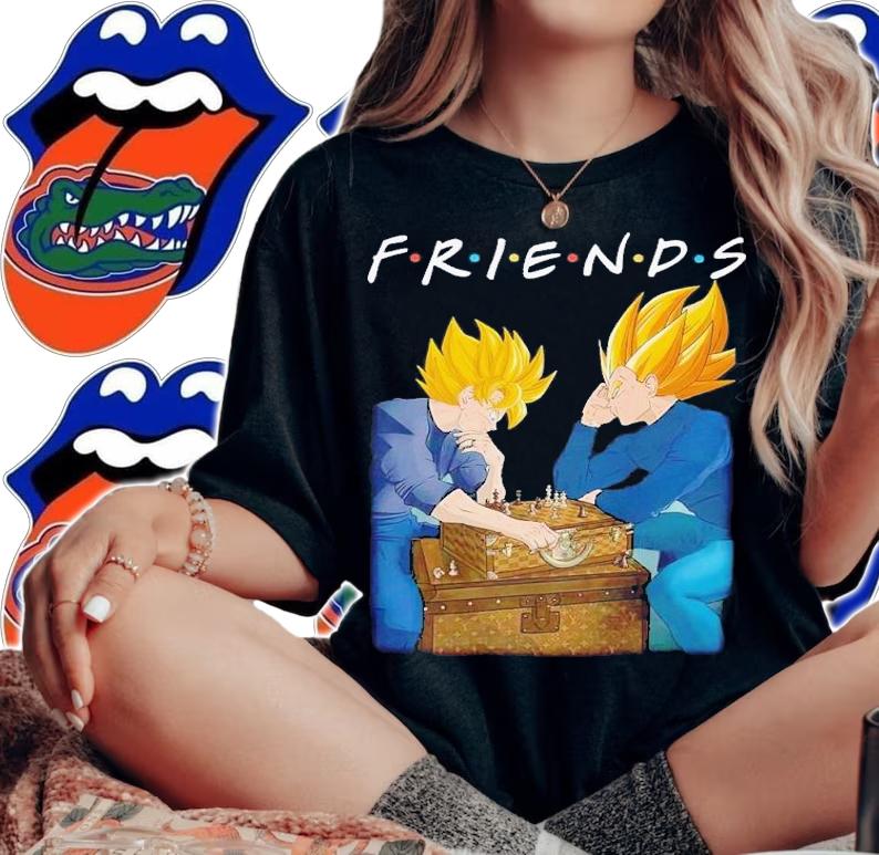 Friends Goku and Vegeta play chess shirt t-shirt woman shirt