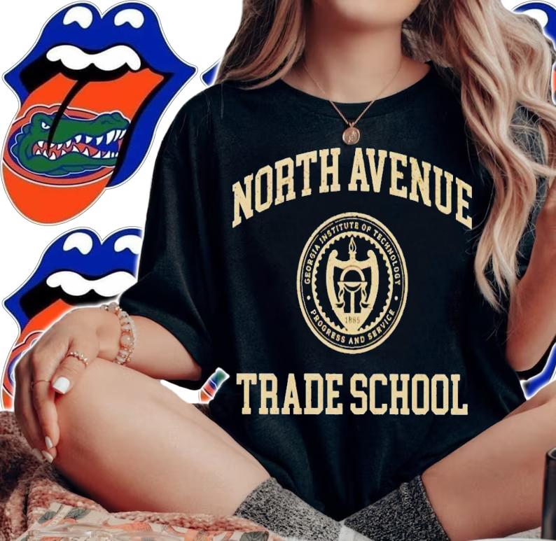 Georgia Tech North avenue trade school shirt t-shirt woman shirt