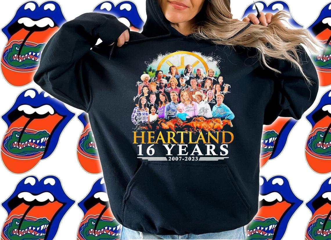 Heartland 16 years 2007 2023 signatures shirt t-shirt hoodie