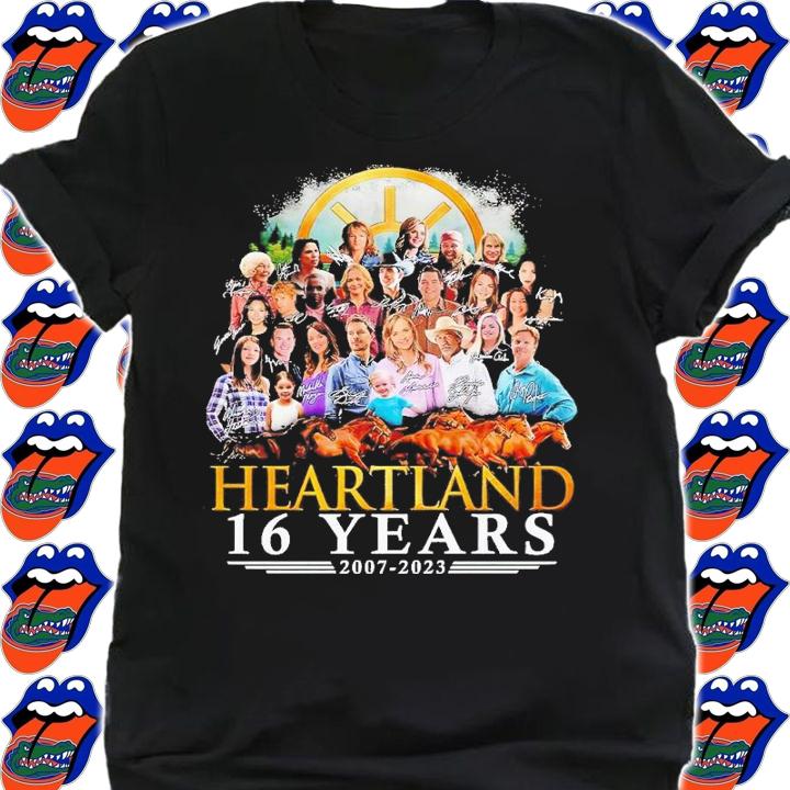 Heartland 16 years 2007 2023 signatures shirt t-shirt shirt