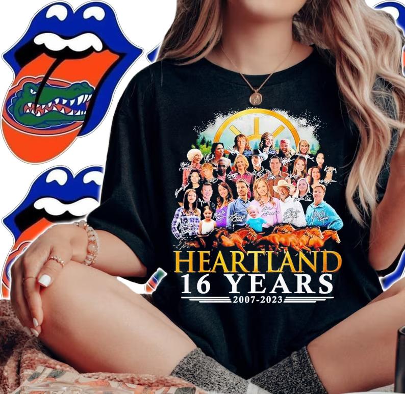 Heartland 16 years 2007 2023 signatures shirt t-shirt woman shirt
