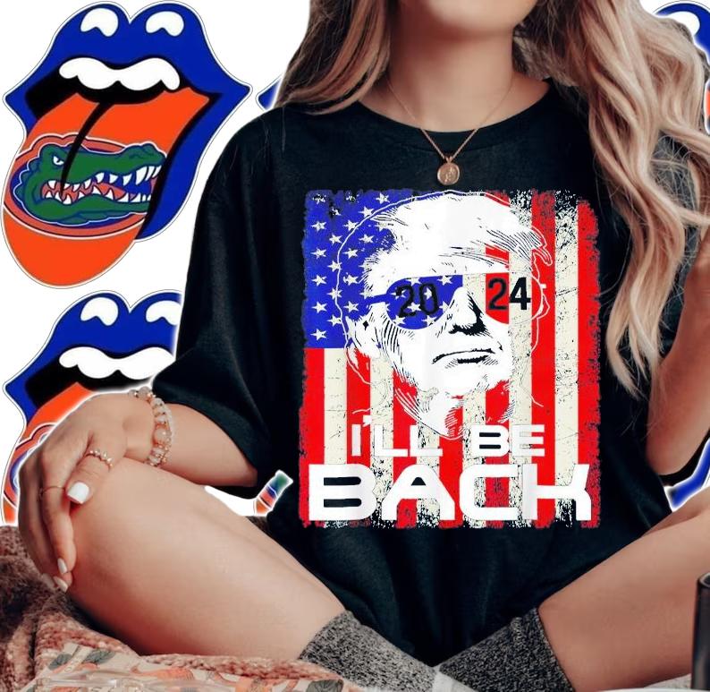 I'll Be Back Trump 2024 Vintage Donald Trump 4th Of July T-Shirt t-shirt woman shirt