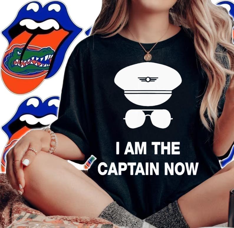 I am captain now pilot shirt t-shirt woman shirt