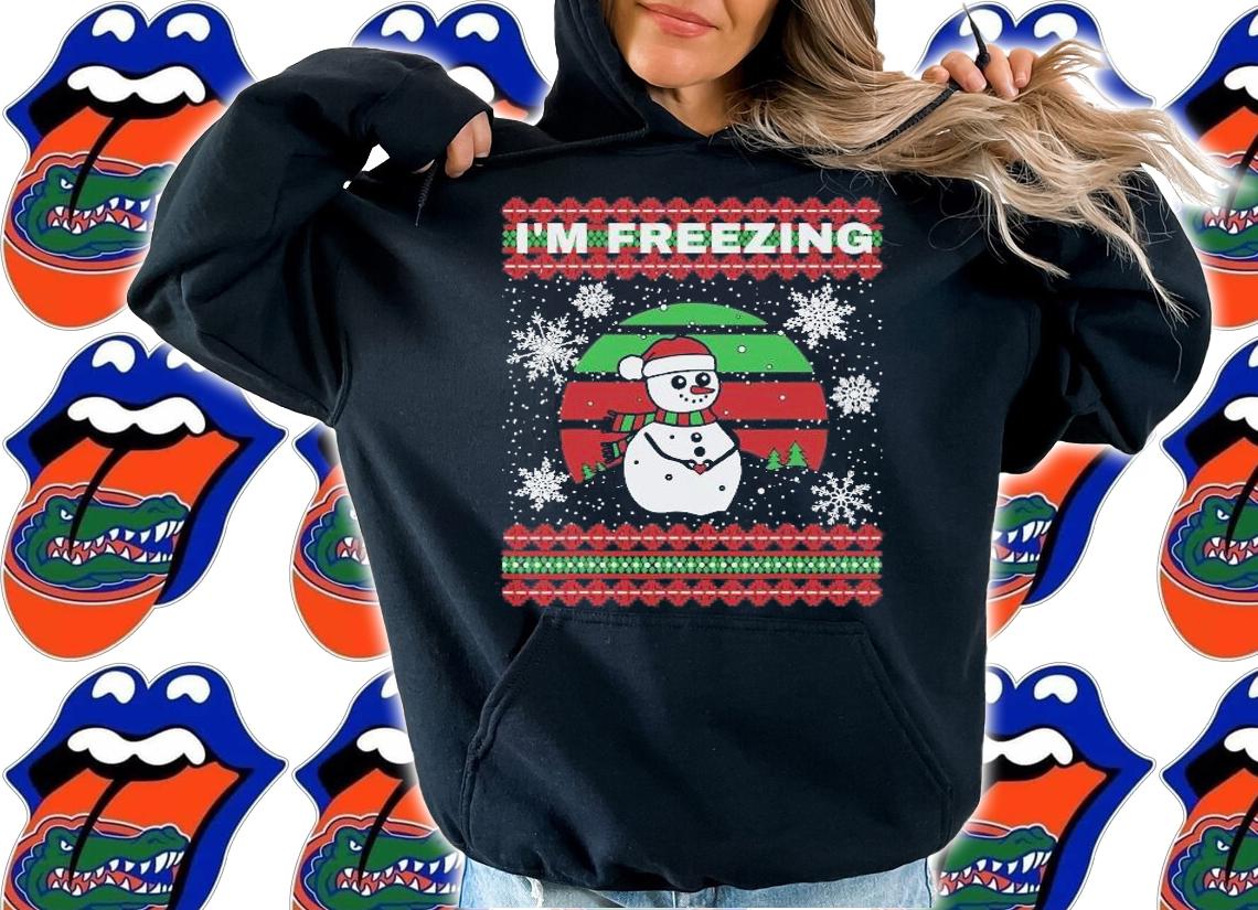 Im Freezing Funny Snowman Ugly Sweater Christmas T-shirt t-shirt hoodie