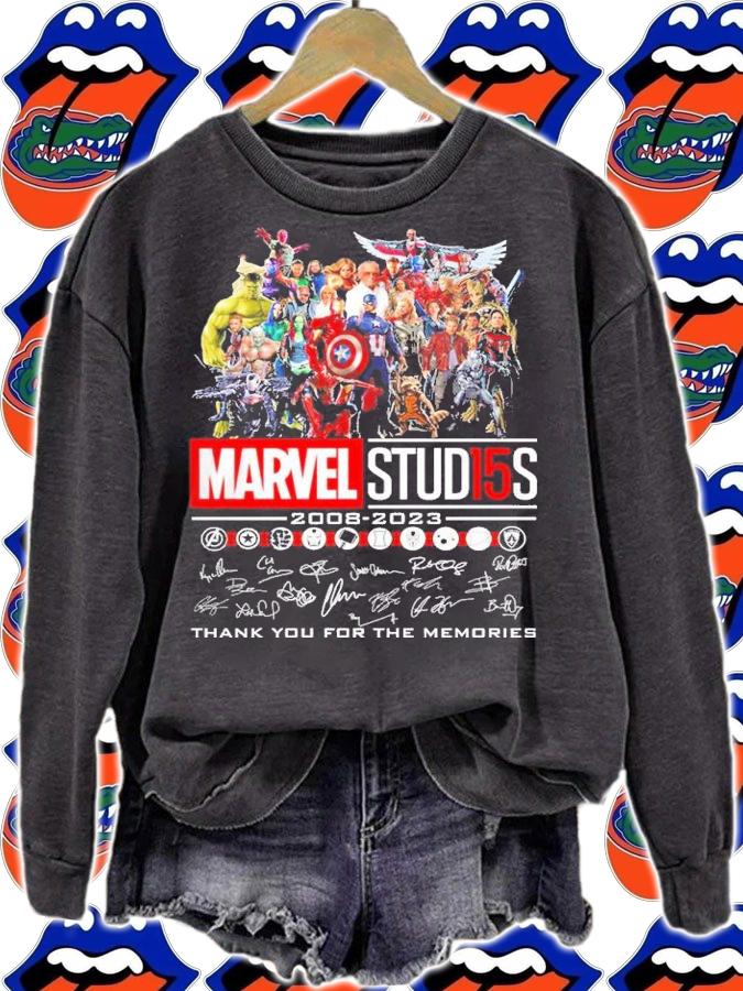 Marvel Stud15s 2008-2023 Signatures Thank You For The Memories Shirt t-shirt sweatshirt