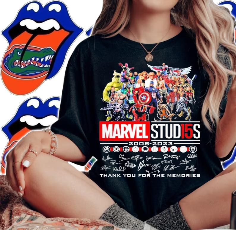 Marvel Stud15s 2008-2023 Signatures Thank You For The Memories Shirt t-shirt woman shirt