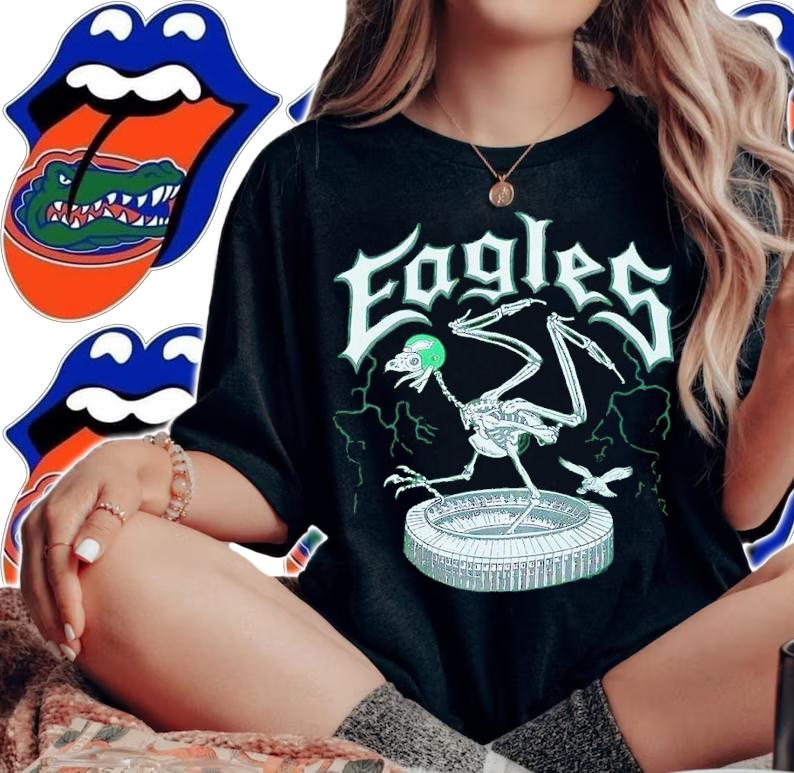 NFL x Grateful Dead x Eagles shirt t-shirt woman shirt