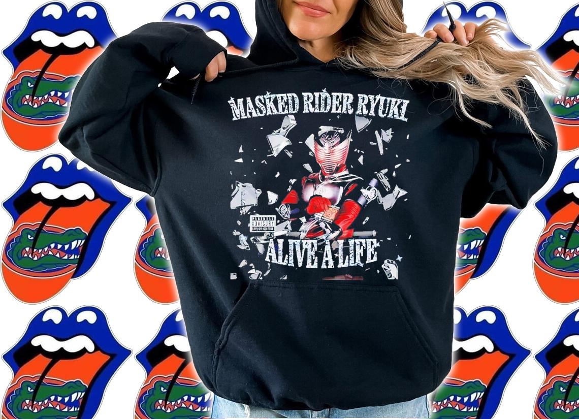 Mirror World Records masked rider Ryuki alive a life shirt t-shirt hoodie