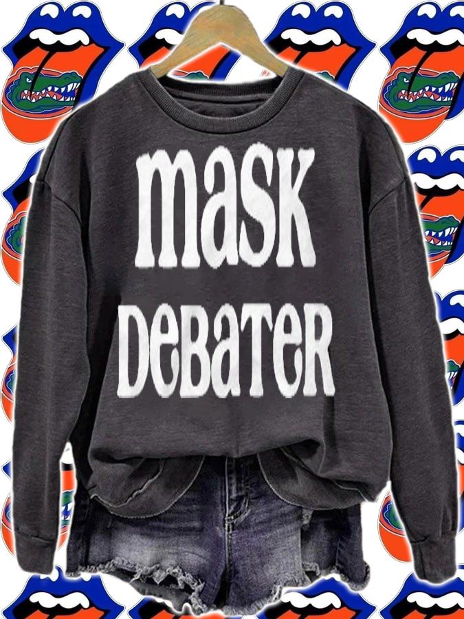 Mask Debater Funny Face Masks Safety First Pun Shirt