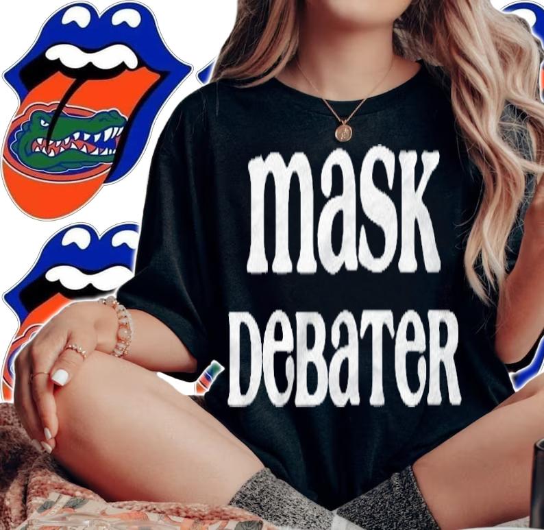 Mask Debater Funny Face Masks Safety First Pun Shirt