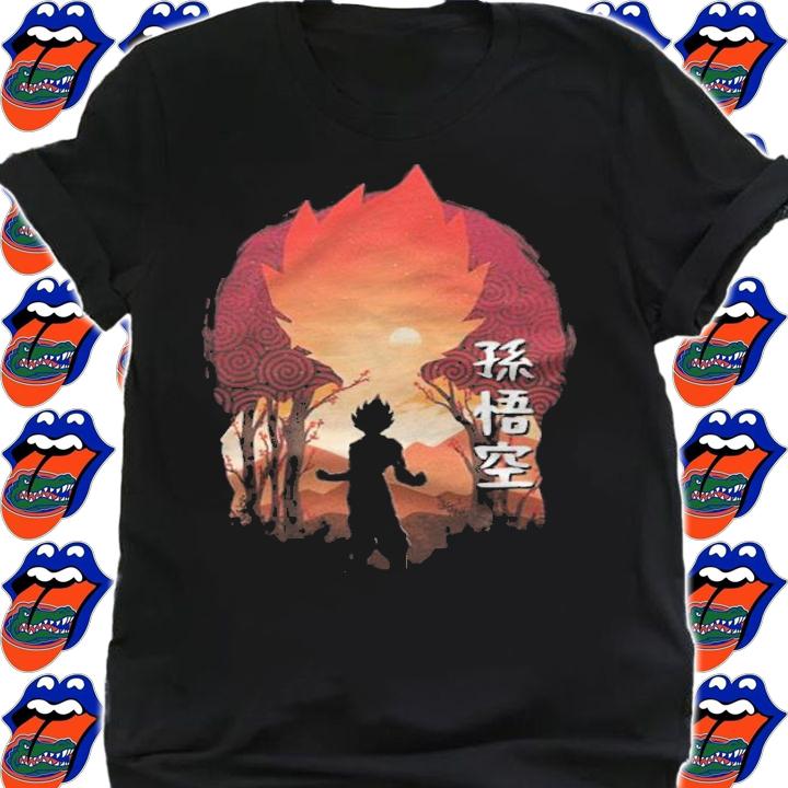 Dragon Ball Son Goku cherry blossom Japanese style T-shirt shirt