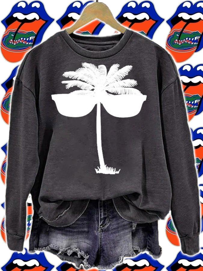 Funny Coconut Tree Wear Sunglasses T-Shirt