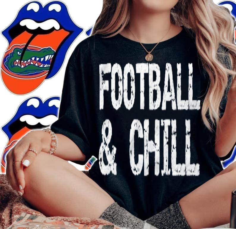High School Football Player Gift For Men Football & Chill Pullover Shirt woman shirt