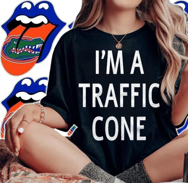 I Am A Traffic Cone Tee Halloween Funny Costume Men Women Shirt