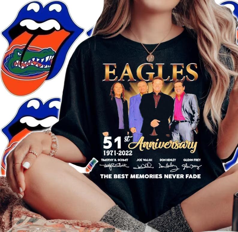 Eagles 51st Anniversary 1971-2022 Signatures The Best Memories Never Fade Shirt