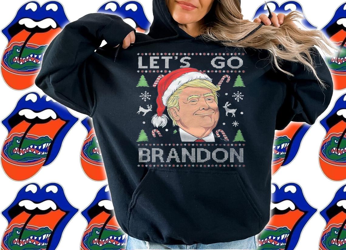 Funny Let's Go Brandon Trump Ugly Christmas T-Shirt hoodie