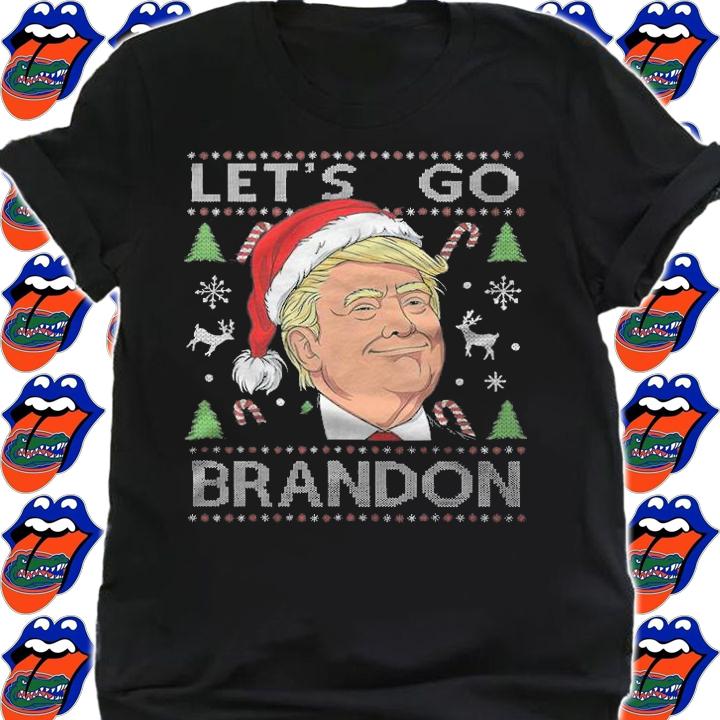 Funny Let's Go Brandon Trump Ugly Christmas T-Shirt shirt