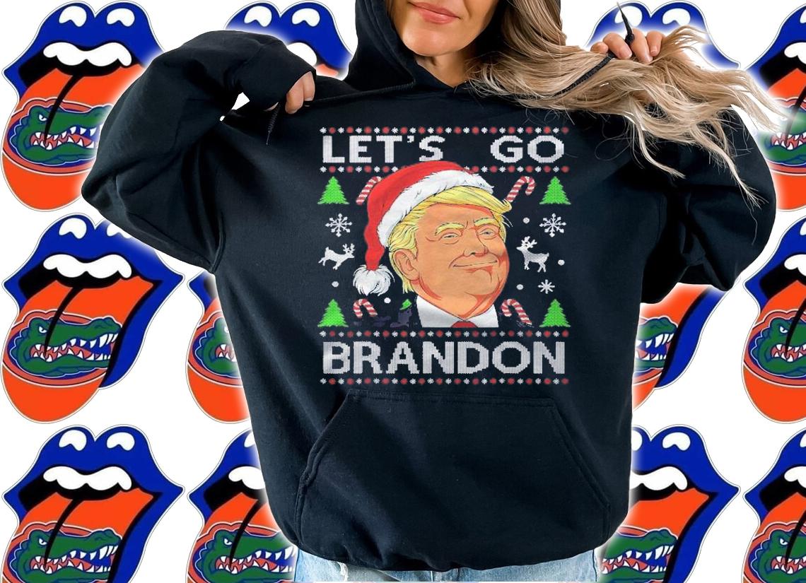 Funny Lets Go Brandon Trump Ugly Christmas Sweater Shirt