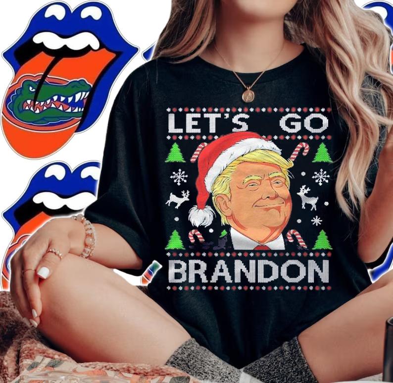 Funny Lets Go Brandon Trump Ugly Christmas Sweater Shirt