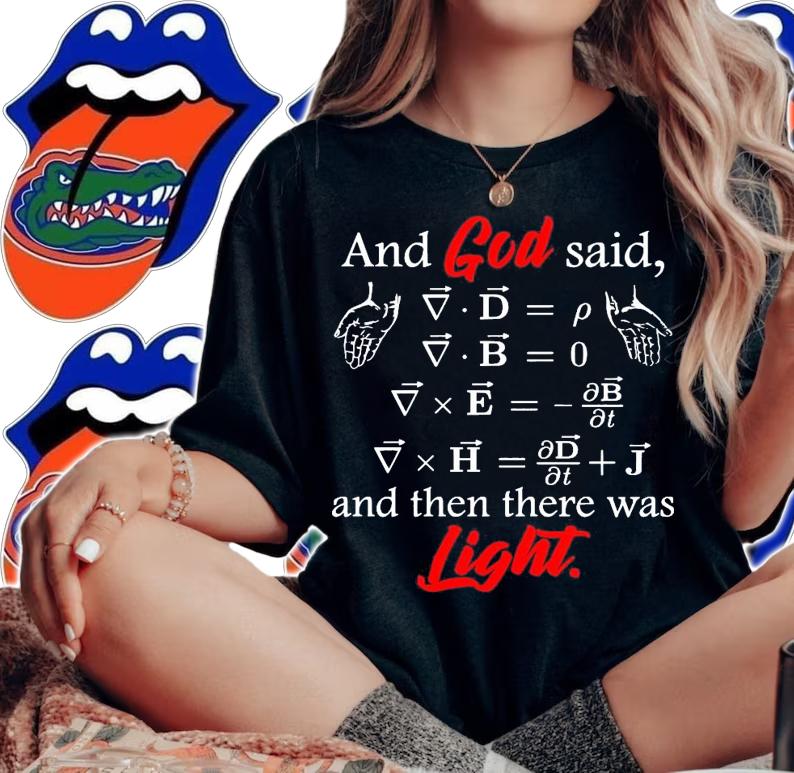 And god said and then there was light shirt woman shirt