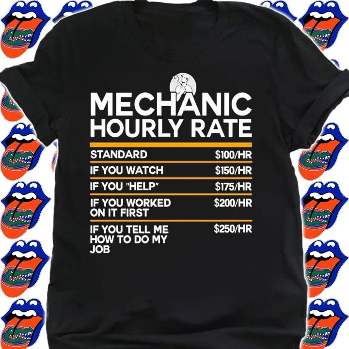 Mechanic hourly rate shirt shirt