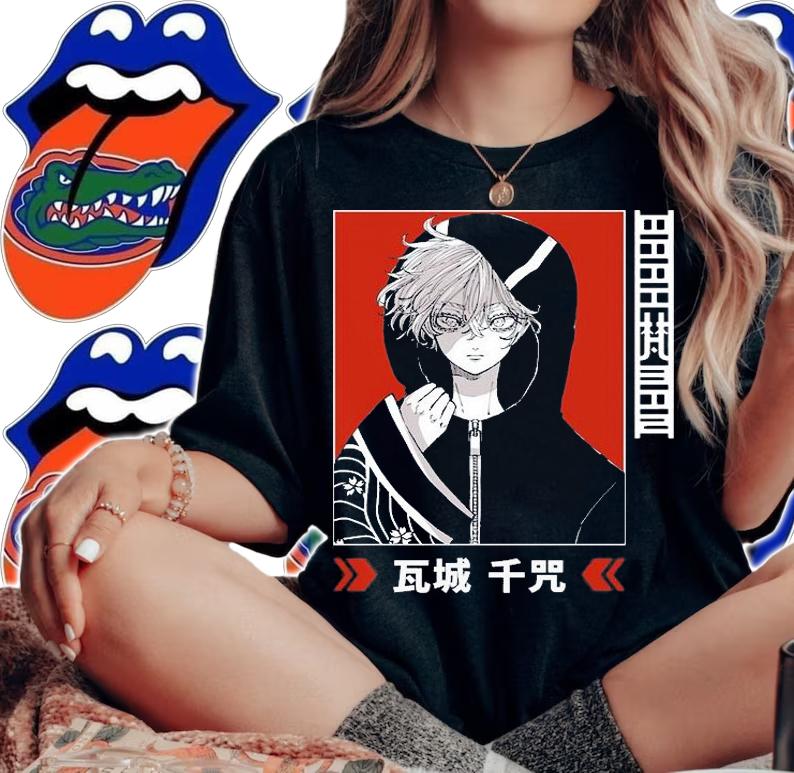 Senju Kawaragi Tokyo Revengers Manga Shirt gang Brahman Manjin shirt woman shirt