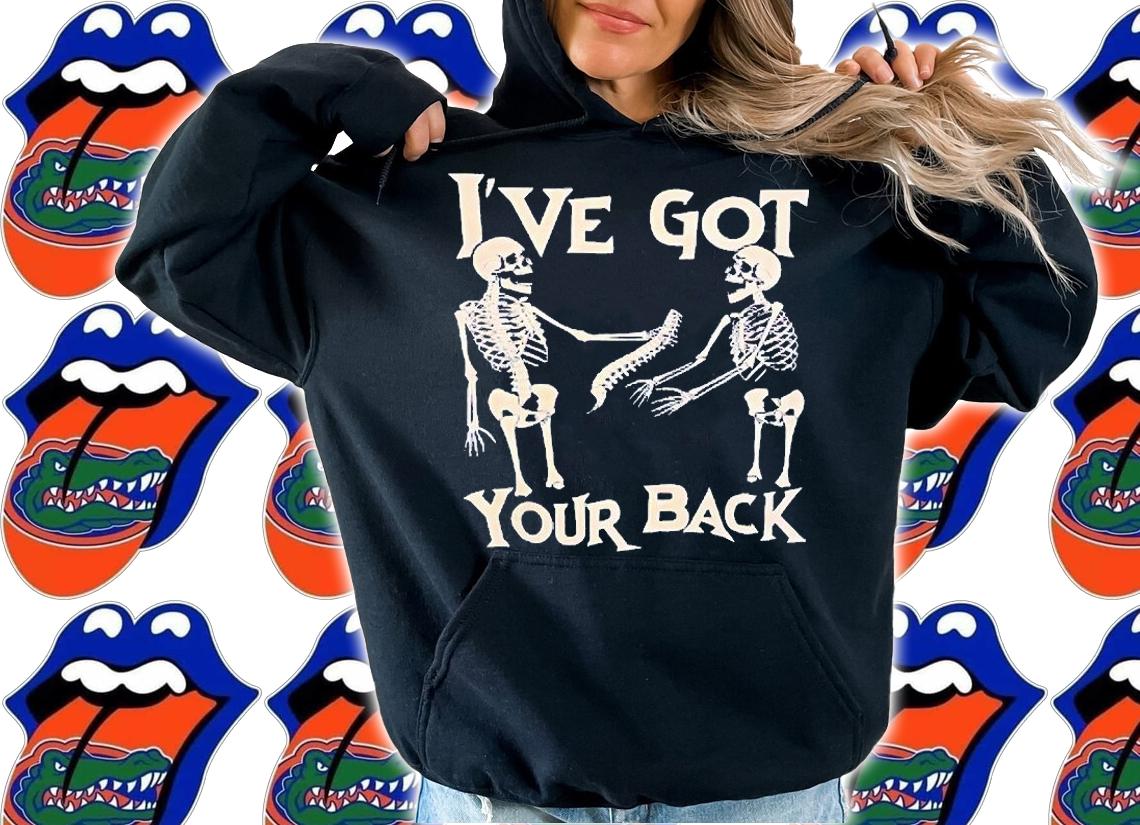 Skeleton Skull I've got your back Halloween T-shirt hoodie