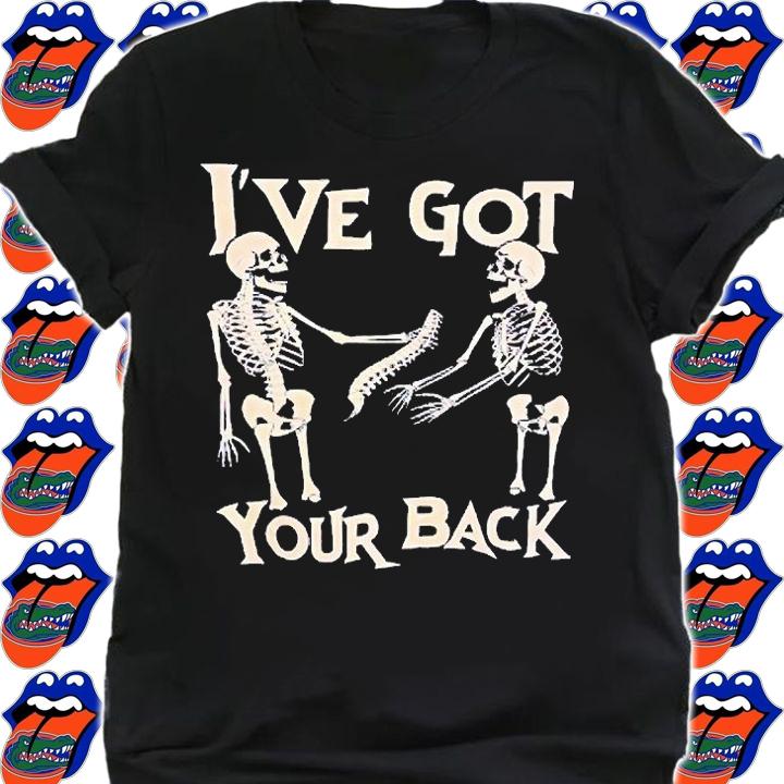 Skeleton Skull I've got your back Halloween T-shirt shirt