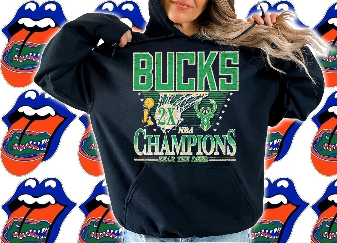Milwaukee Bucks 2-Time NBA Finals Champions shirt hoodie