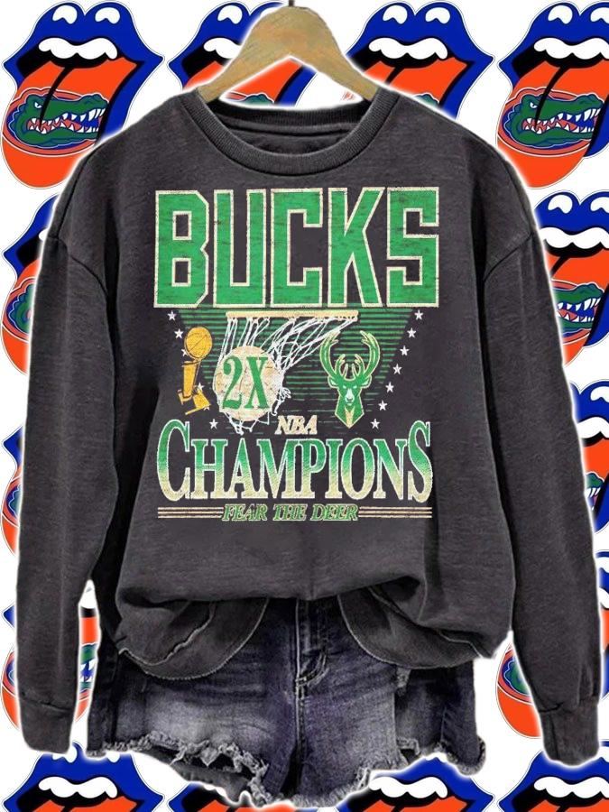 Milwaukee Bucks 2-Time NBA Finals Champions shirt sweatshirt