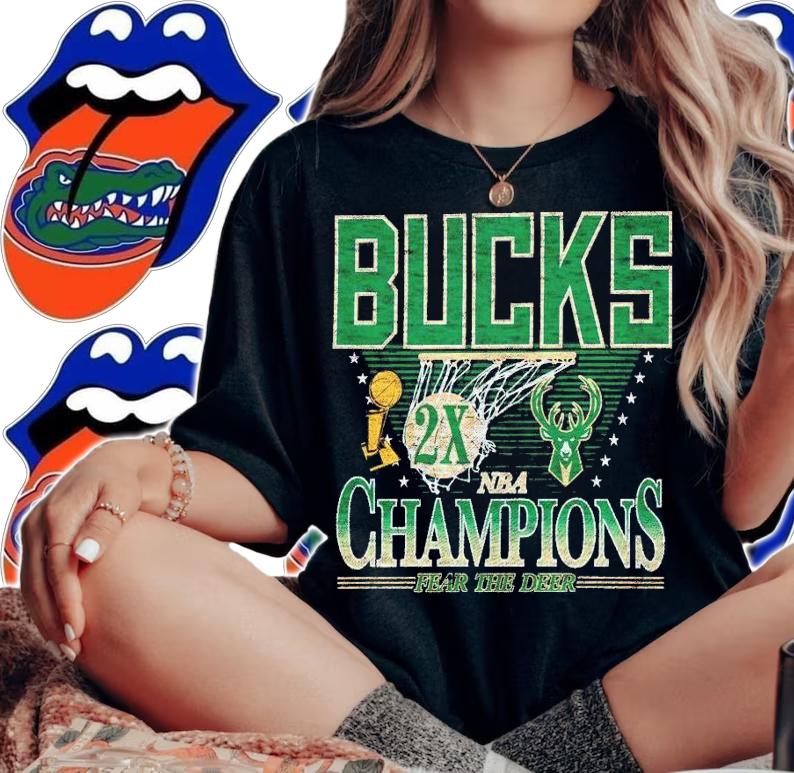Milwaukee Bucks 2-Time NBA Finals Champions shirt woman shirt